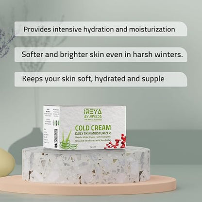 Ireya Ayurveda Moisturizing Cold Cream with Rose & Aloe Vera Extract - Ireya Ayurveda