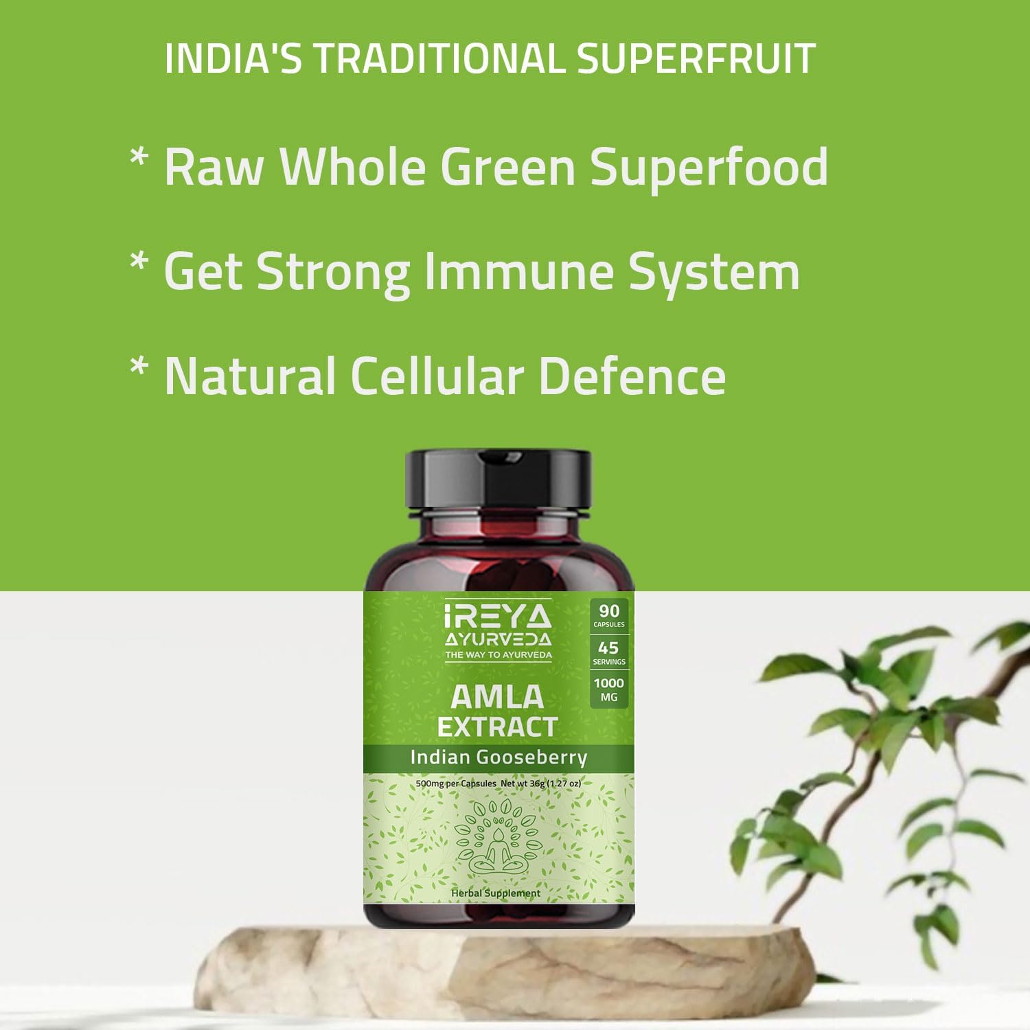 Amla Fruit Extract Capsules - Ireya Ayurveda