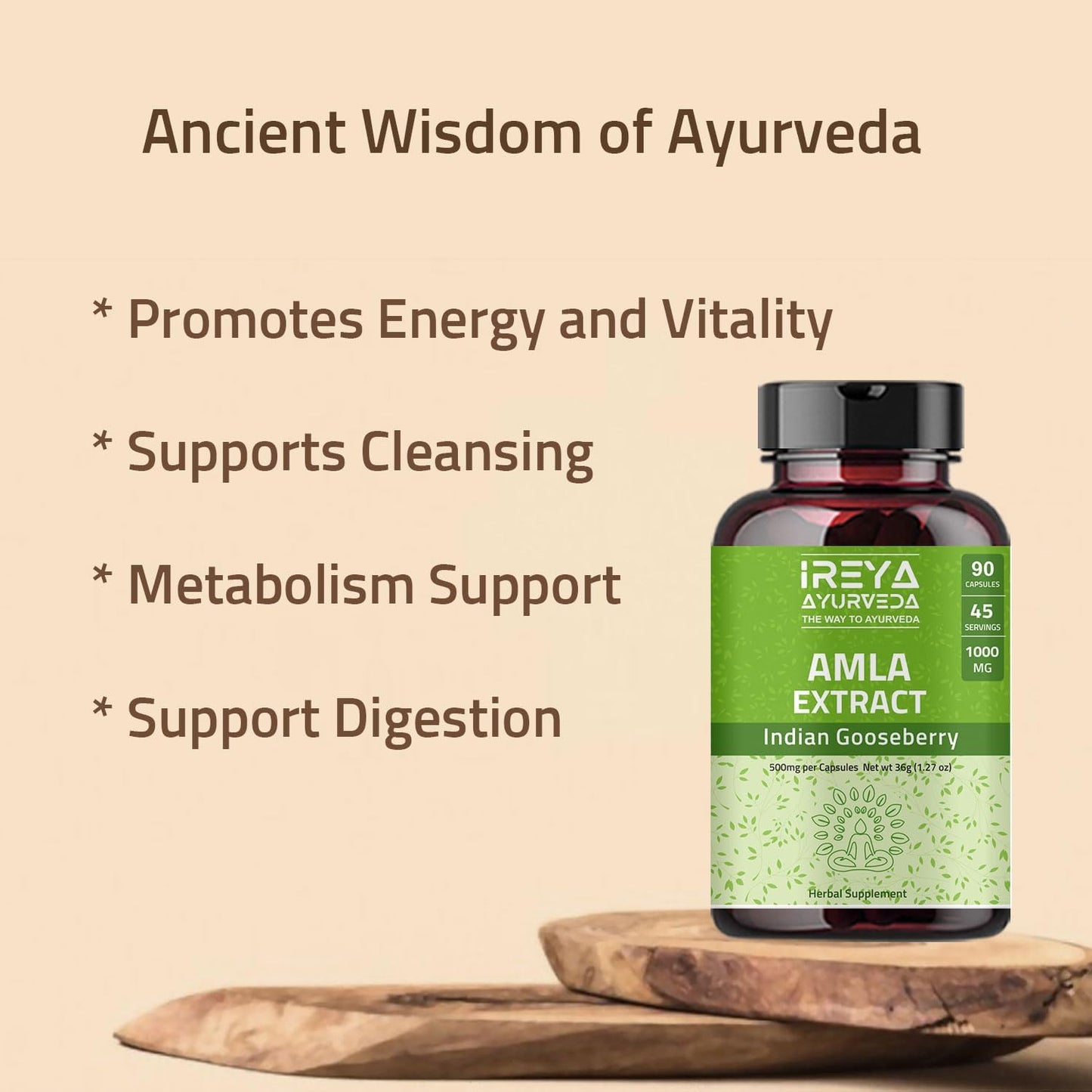 Amla Fruit Extract Capsules - Ireya Ayurveda