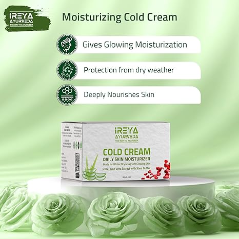 Ireya Ayurveda Moisturizing Cold Cream with Rose & Aloe Vera Extract - Ireya Ayurveda