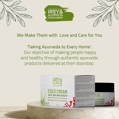 Ireya Ayurveda Moisturizing Cold Cream with Rose & Aloe Vera Extract - Ireya Ayurveda