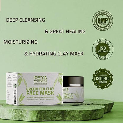 Ireya Ayurveda Green Tea Clay Mask - Ireya Ayurveda