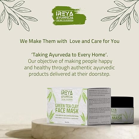 Ireya Ayurveda Green Tea Clay Mask - Ireya Ayurveda