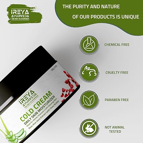 Ireya Ayurveda Moisturizing Cold Cream with Rose & Aloe Vera Extract - Ireya Ayurveda