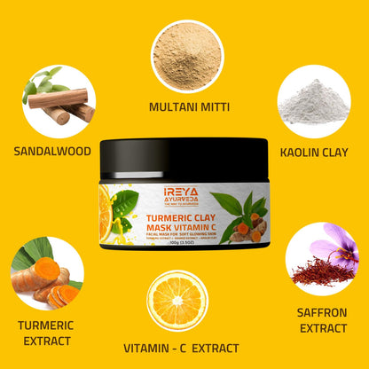 Ireya Ayurveda Turmeric Clay Mask - Ireya Ayurveda