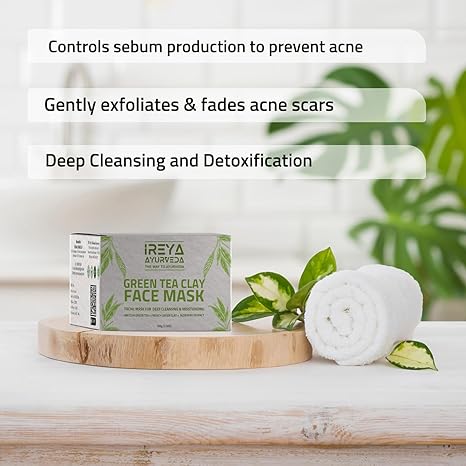 Ireya Ayurveda Green Tea Clay Mask - Ireya Ayurveda