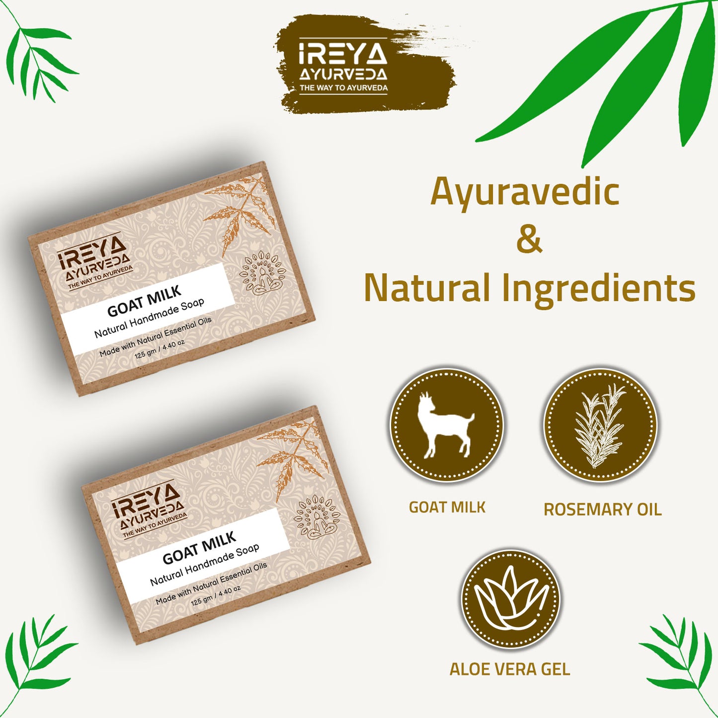 Combo Offer - Handmade Natural Handmade Soaps (pack of 4) - Ireya Ayurveda