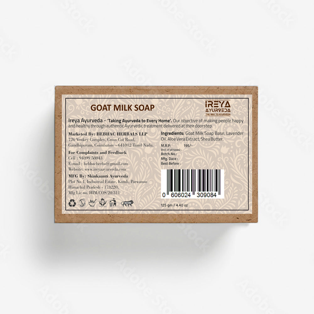 Handmade Goat Milk Soap with Lavender Oil Combo (Pak of 2) - Ireya Ayurveda