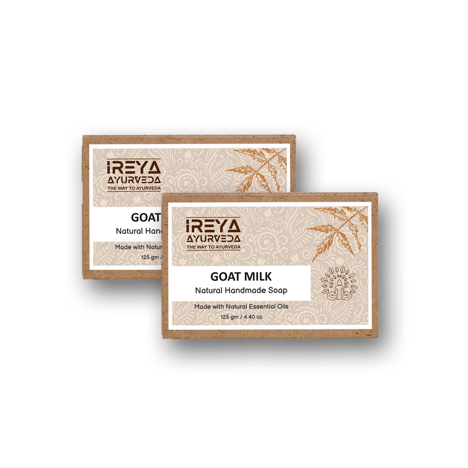 Handmade Goat Milk Soap with Lavender Oil Combo (Pak of 2) - Ireya Ayurveda