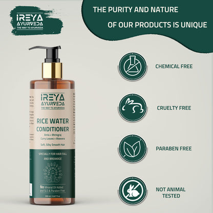 Rice Water Tonner Spray and Conditioner Each 200ml (400ml) - Ireya Ayurveda