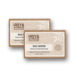 Handmade Natural Rice Water Soap with Coconut and Rosemary oil  (Pack of 2)