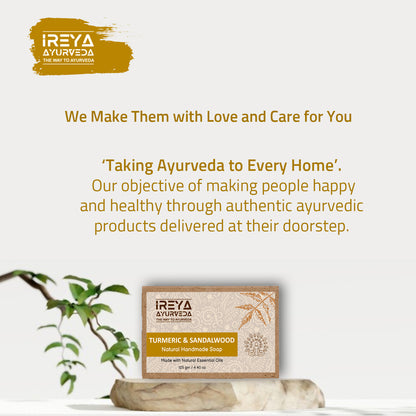 Handmade Turmeric Sandalwood Soap - Ireya Ayurveda