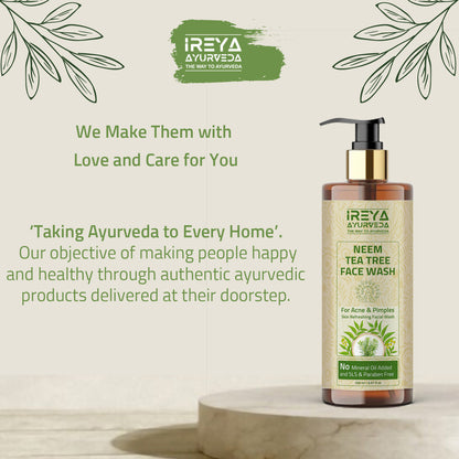 Neem Tea Tree Face Wash - Ireya Ayurveda