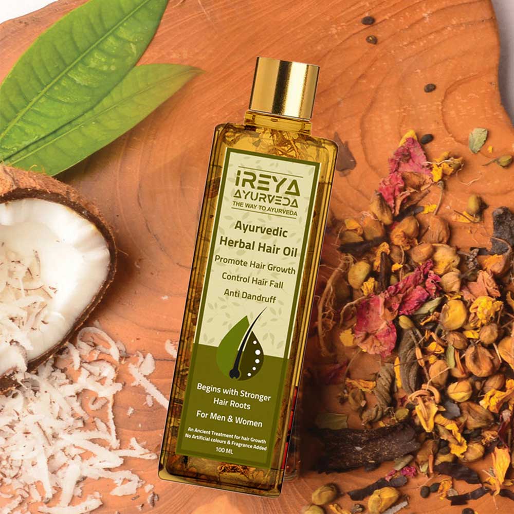 Ayurvedic Herbal Hair oil for Hair Growth - Ireya Ayurveda