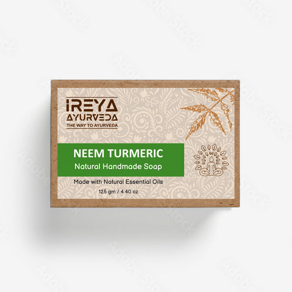 Neem Turmeric Soap Ayurvedic Natural Cleansing Soap - Ireya Ayurveda