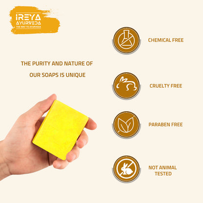 Handmade Turmeric Sandalwood Soap - Ireya Ayurveda