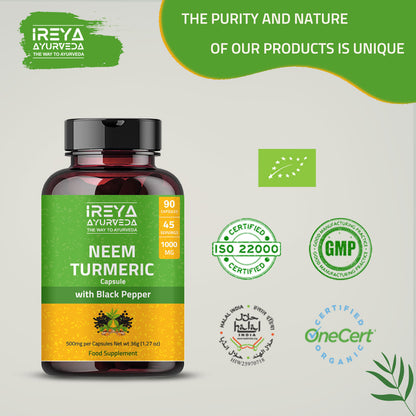 Neem Turmeric Capsules - Ireya Ayurveda