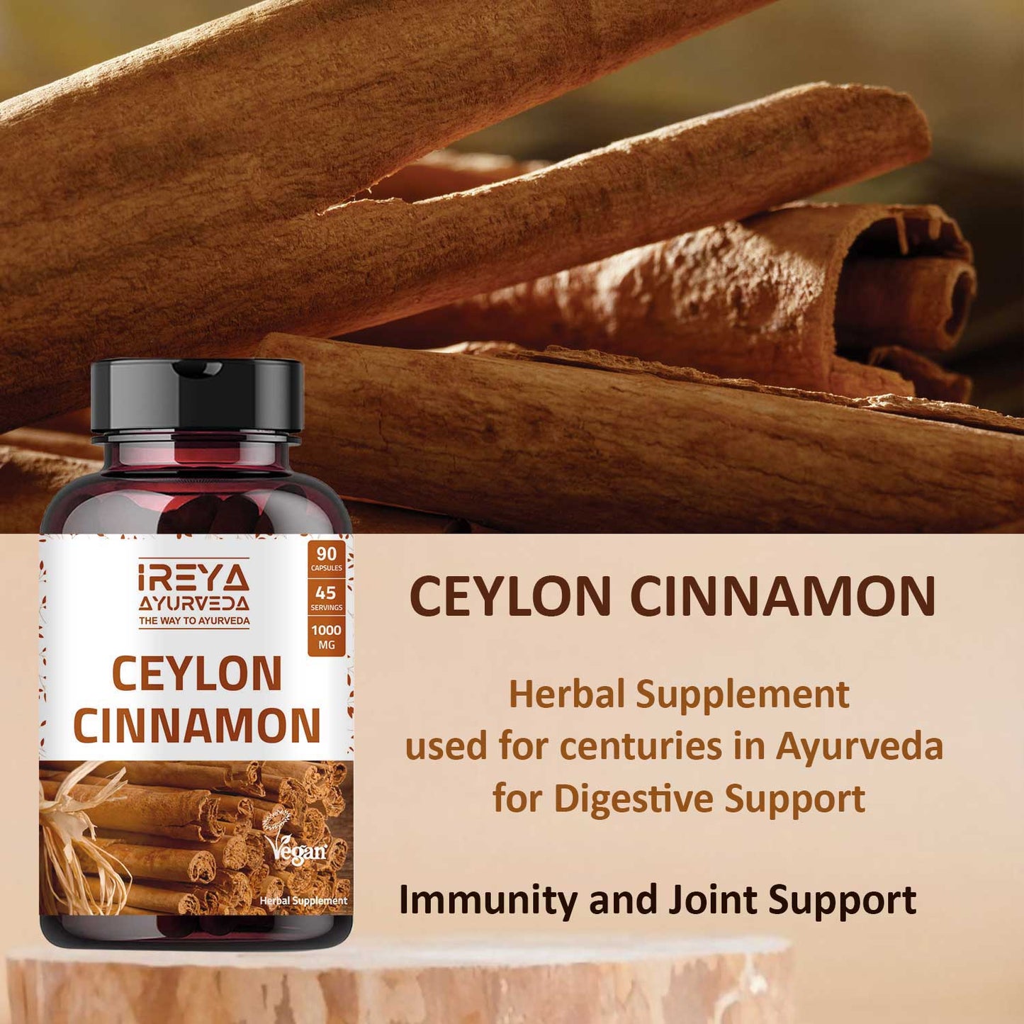 Ceylon Cinnamon Capsules - Ireya Ayurveda