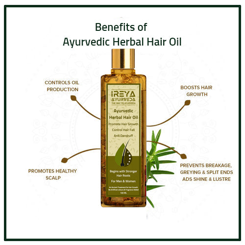 Ayurvedic Herbal Hair oil for Hair Growth - Ireya Ayurveda