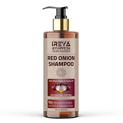 Red Onion Shampoo With Black Seed For Hair Growth - Ireya Ayurveda