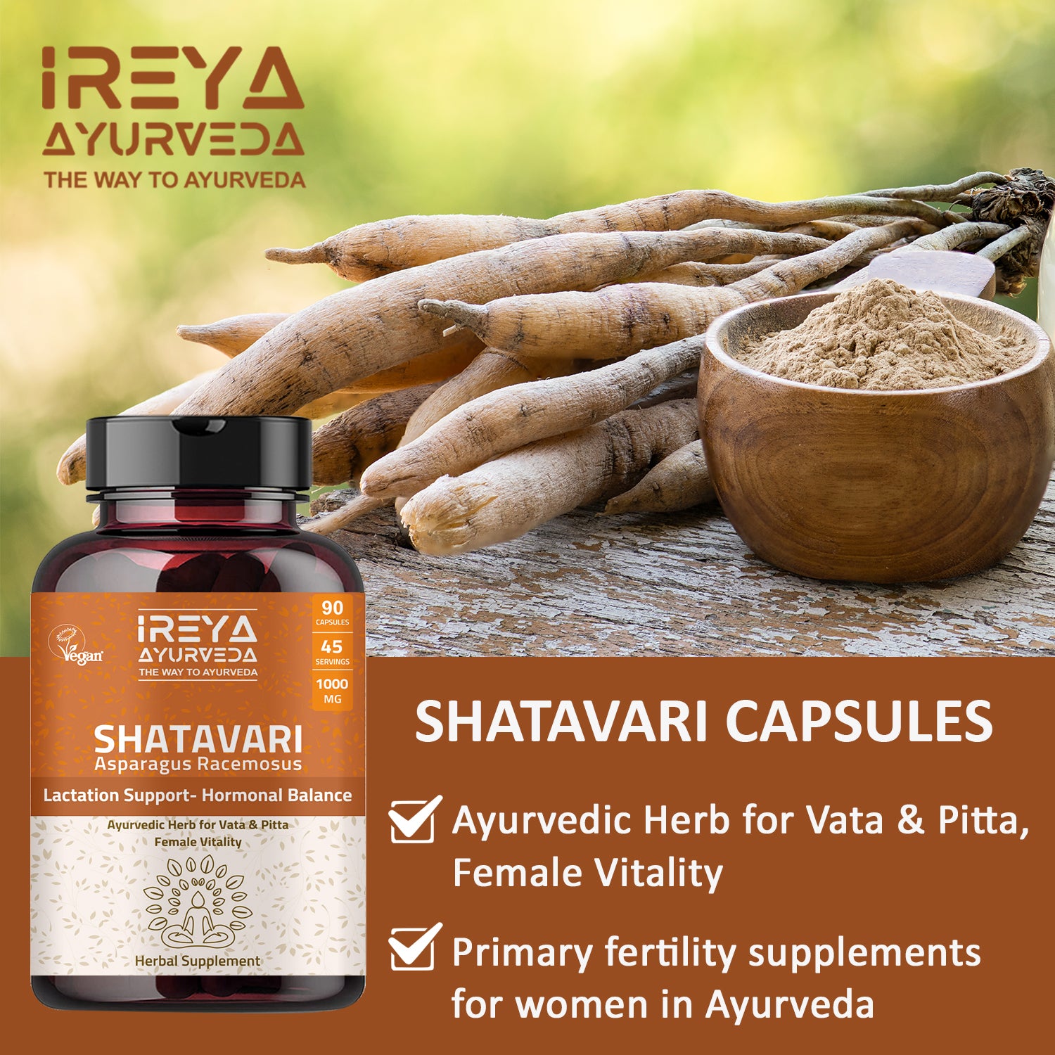 Shatavari Capsules - Ireya Ayurveda