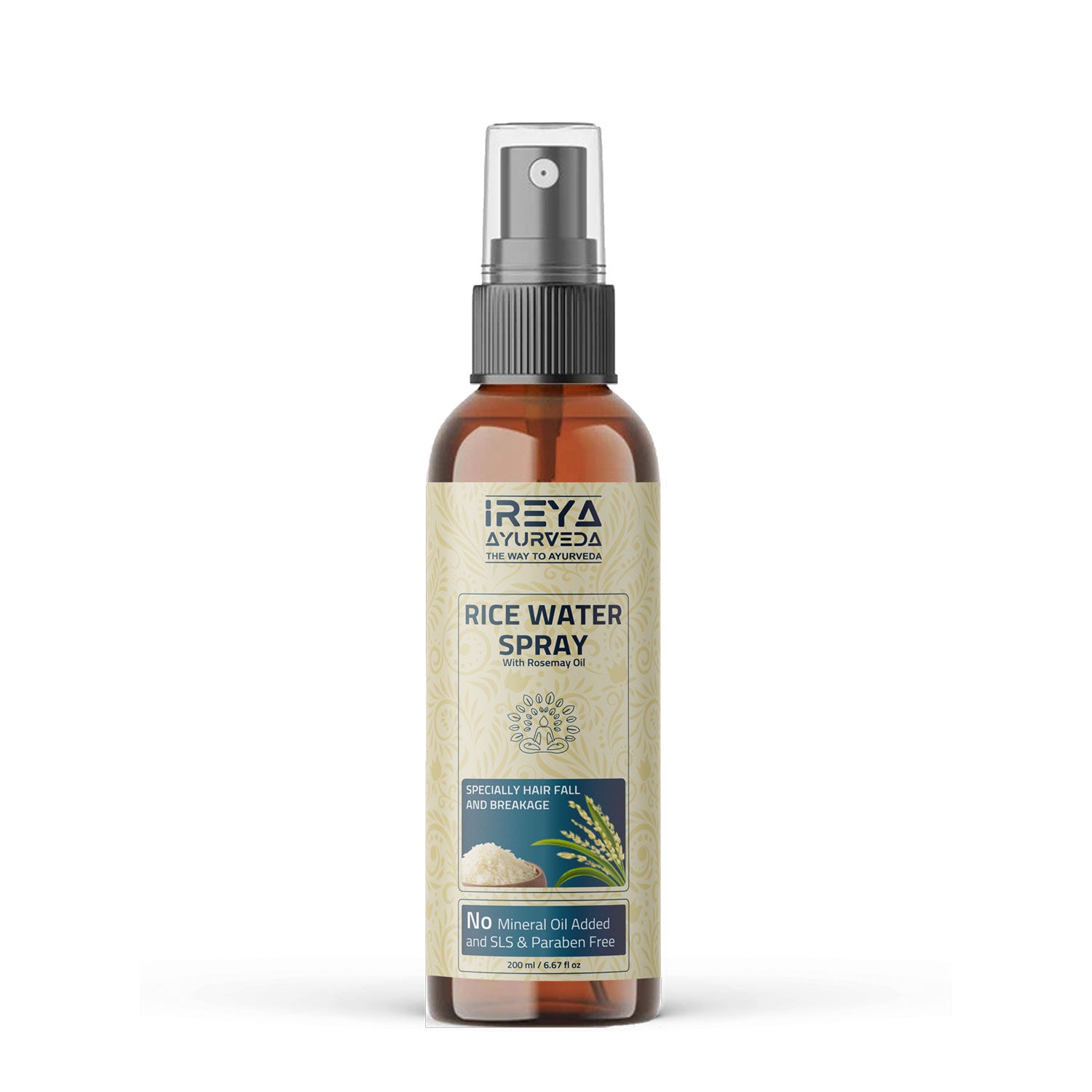 Rice Water Hair Spray With Rosemary Oil - Ireya Ayurveda