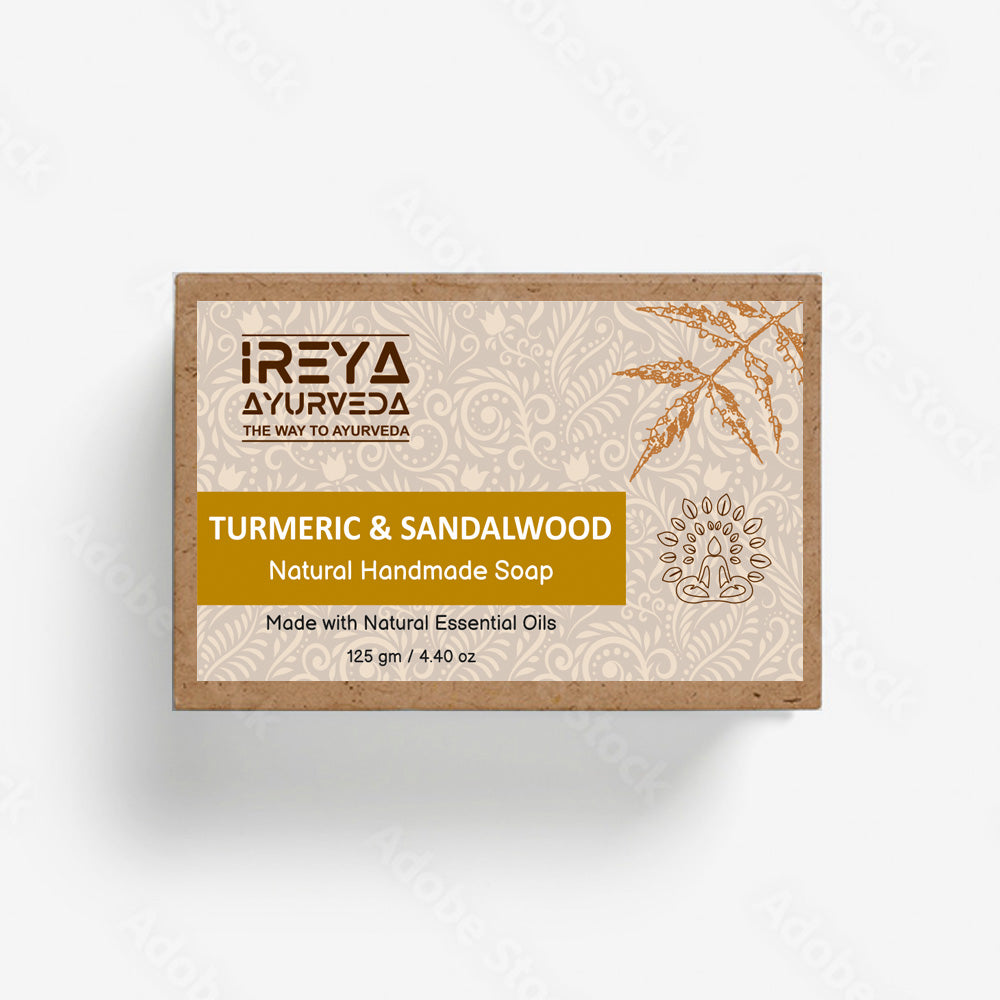 Handmade Turmeric Sandalwood Soap - Ireya Ayurveda