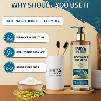 Ireya Organic Rice Water Shampoo - Ireya Ayurveda